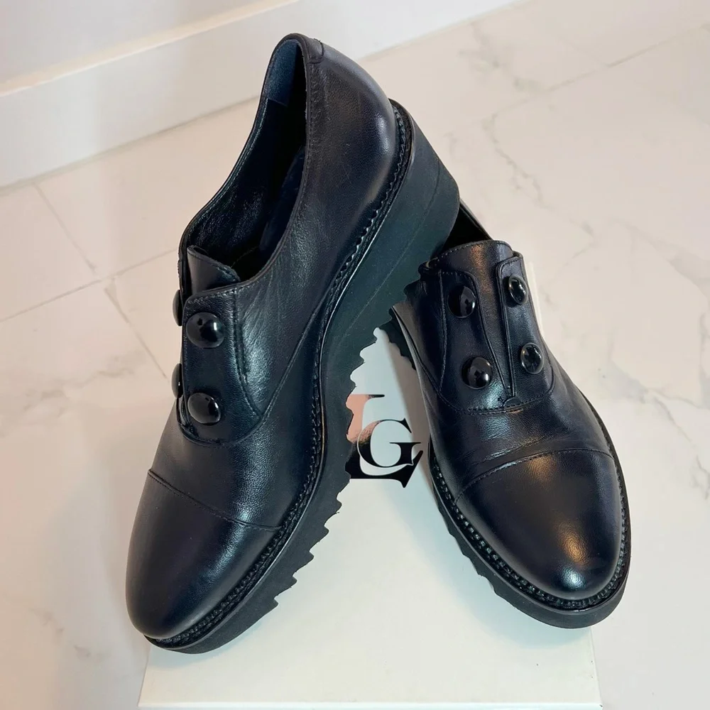 Luca Grossi ITALIAN Black Leather Elastic
Loafers Comfort Shoes Size EU 39 - Picture 2 of 16